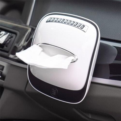 2021 Car Multifunctional Car Tissue Napkin Holder Creative Auto Parts Tissue Storage Box Non-slip Car Interior Accessories
