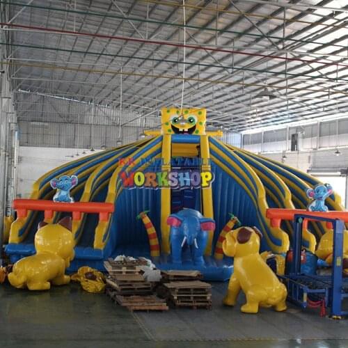 Cartoon inflatable water slide Inflatable water park products for Sale
