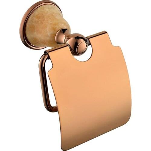 New Wall Mounted luxury brass copper rose gold Toilet Paper Holder tissue holder Bathroom accessories--MH882
