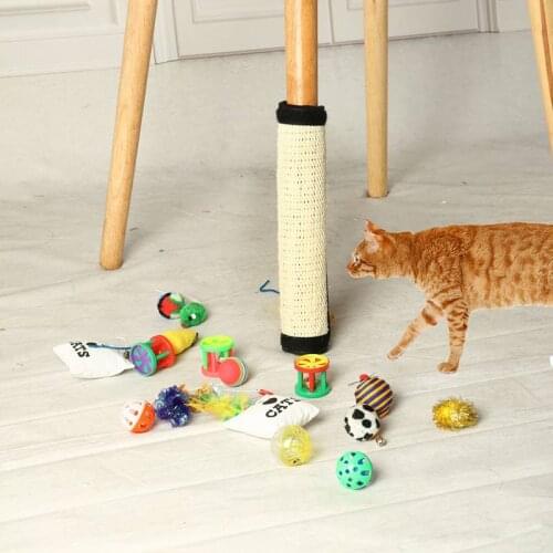 DIY Cats Scratching Post Toys Cat Tree Cat Climbing Frame Pet Cat Scratch Sisal Mat Sofa Claw Protector For Furniture Leg Guard