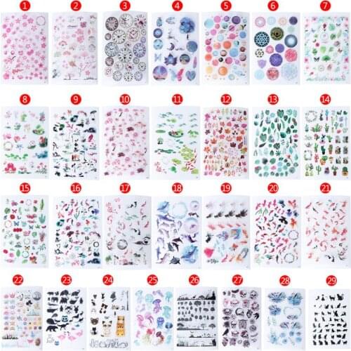 UV Epoxy Resins Filler Sticker Floral Colorful Translucent Crystal Animal Landscape Jewelry DIY Filler Phone Case Decor