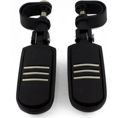 Universal Motorcycle Highway Foot Pegs Footrest Pedal Engine Guard Mount Footpeg Clamps For Harley Road King Electra Glide Road