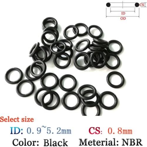 CS 0.8mm NBR material Fluoro Rubber O-Ring 10pcs Washer Seals Plastic gasket Silicone ring film oil and water seal gasket