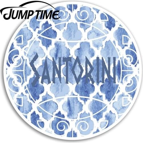Jump Time for Santorini Greece Vinyl Stickers Travel Sticker Laptop Luggage Window Decal Waterproof Car Accessories