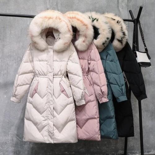 90% White Duck Down Jackets Girls Winter Jacket Thick Long Coat Women Hooded Down Parkas Waterproof Woman Coat Clothes Outwears