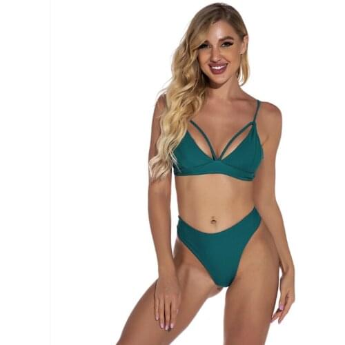Sexy Bandage Bikini 2021 Swimsuit Swimwear Women Push Up Bikinis Set Womens Swimming Suit Biquini Bathing Suit