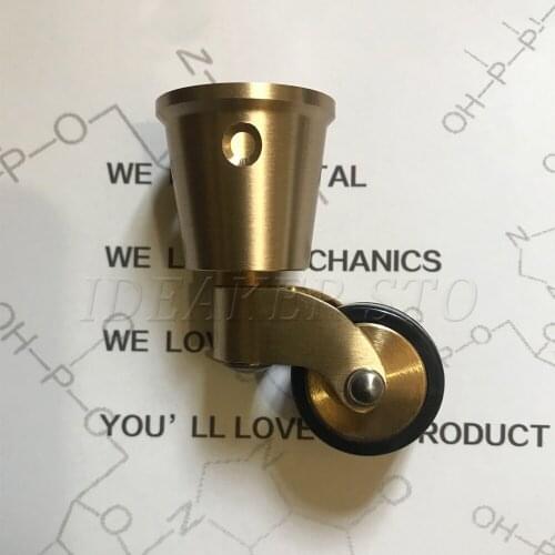 Brass Universal Swivel Caster Wheels, Vintage Round Cup Furniture Legs Caster Wheels For Furniture Hardware Accessories