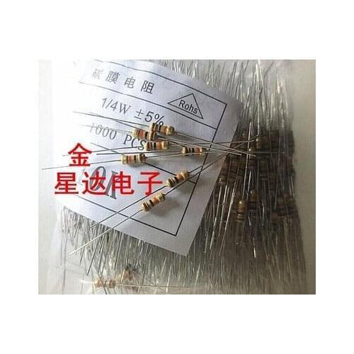 1000pcs/lot 680ohm 1/4W Carbon Film Resistors 5% Color Ring Resistance