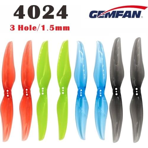 12 Pair Gemfan Hurricane 4024 Propeller 2 Blade 3 Hole 1.5mm 4x2.4 CW CCW Racing Propeller For Mini FPV Brushless Motor Props