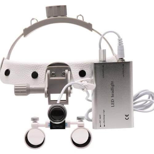3.5X Binocular Dental Loupe Surgery Surgical Magnifier Medical Operation Loupe Light