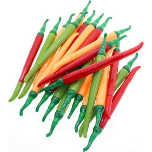 5 Pcs Chili Gel Pen Fresh Vegetable Chili Styling Novelty Gift Pen 0.38 MM Gel Pen Student Stationery Office Supplies
