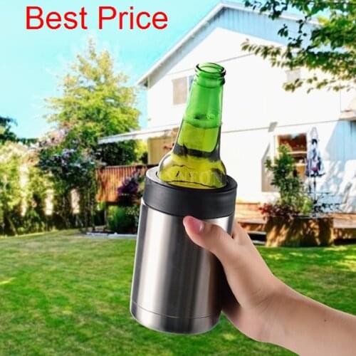 50Pcs/Lot 12OZ 16OZ 400ml Stainless Steel Beer Bottle Can Cold Keeper Holder Cup Double Wall Vacuum Insulated Bottle Cooler Bar