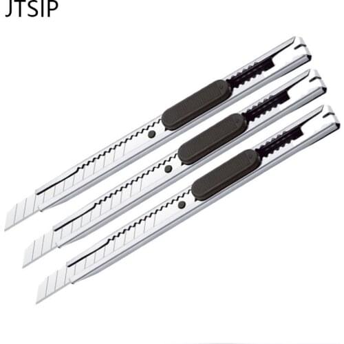 JTSIP 5pcs Art Knife Letter Opener Stainless Steel Cutter Office Stationery School Supplies Sharp Utility Knife Craft Knife Tool