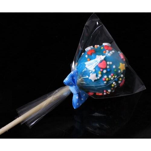 500Pcs/Lot 5*8cm Clear Cellophane Cake Pop Bags / Lollipop Bakery Gift Cookie Packaging Packing / Christmas