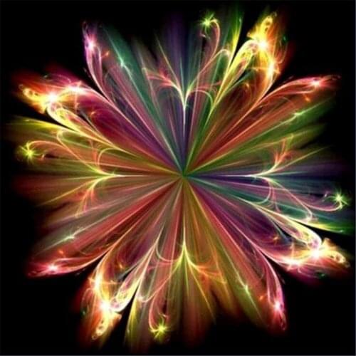 Abstract Flower DIY Embroidery Cross Stitch 11CT Kits Craft Needlework Set Printed Canvas Cotton Thread Home Decoration Sale