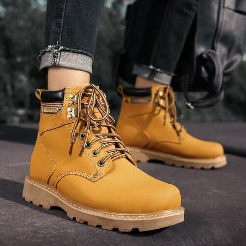 Genuine Leather Men Boots Fashion Military Cow Leather Mens Safety Boots High Quality Tooling Boots Man Botas Hombre