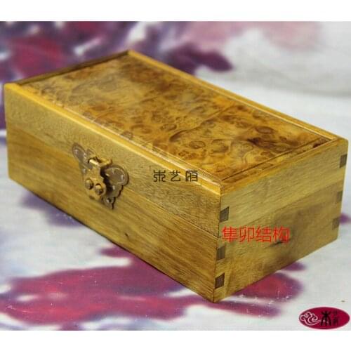 [ Wooden House ] gold camphor wood jewelry box jewelry box storage box ornaments crafts business gifts