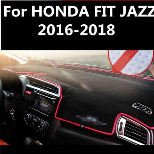 For HONDA FIT JAZZ 2016-2018 Dashboard Cover Mat Pad Sun Shade Avoid Light Dash Board Carpet Protector Interior Auto Accessories