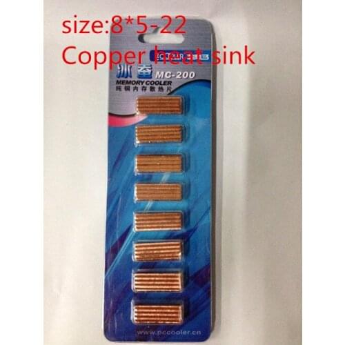 Graphics heat sink/Copper heat sink/Memory heatsink/22*8*5/Cooling dedicated computer accessories