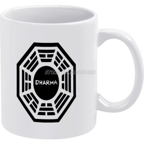 Dharma Initiatives Coffee Mugs Friends Mugs Travel Beer Porcelain Tea Kitchen Cup Friends Gift Dharma Dharma Initiatives Lost Tv