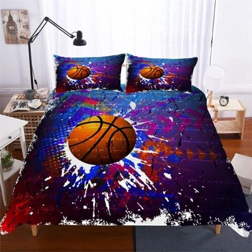 Bedding Set 3D Printed Duvet Cover Bed Set Basketball Home Textiles for Adults Lifelike Bedclothes with Pillowcase #LQ05