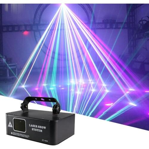 2021 RGB Single Head Full Color Scanning Laser Projector Disco Stage Effect Pattern Laser Lights For DJ Bar Party Indoor Wedding