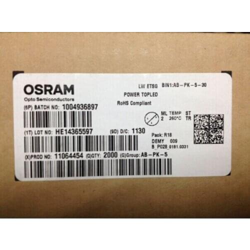 LWETSG-AABB-JKPL-1 OSRAM OSRAM 3528 white white legs common cathode Highlight