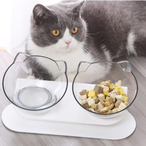 Fashion Non-slip Double Cats and Dogs Bowls With Stand Feeding Water Bowl For Pets Eat Food For Puppy Feeder Supplies Products