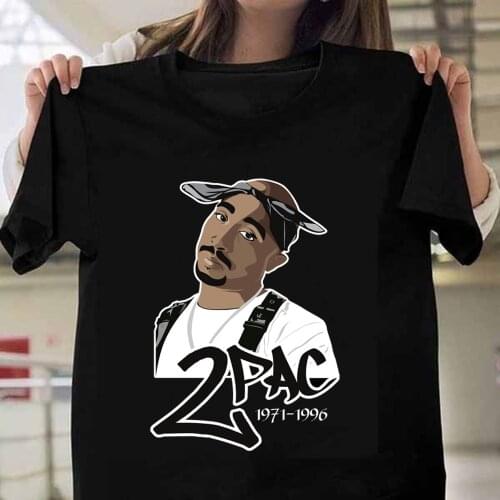2021 Summer Fashion Design Tupac 2Pac Cotton TShirt Mens Casual Hip Hop Short Sleeve Round Neck Rap Music T-Shirt Drop Shipping