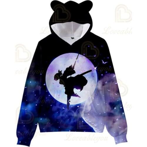 Demon Slayer Kimetsu No Yaiba: Mugen Ressha-Hen Cosplay Hoodies for male Hooded Pull Over Coat Cat Ear Hoody Halloween Party