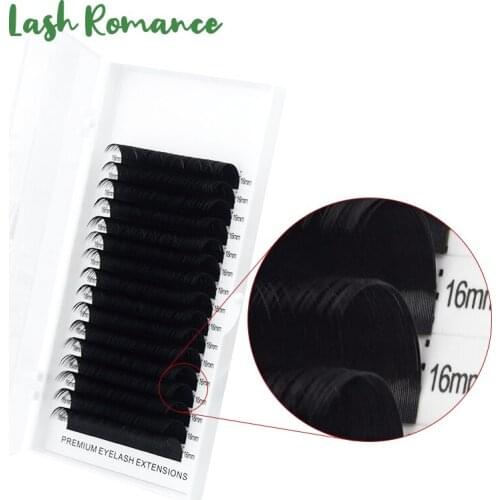 100% Handmade Russian Volume Eyelashes Extensions Beauty Natural Korea Silk Mink Individual Eye Lash Soft Eyelash 16Lines/Tray