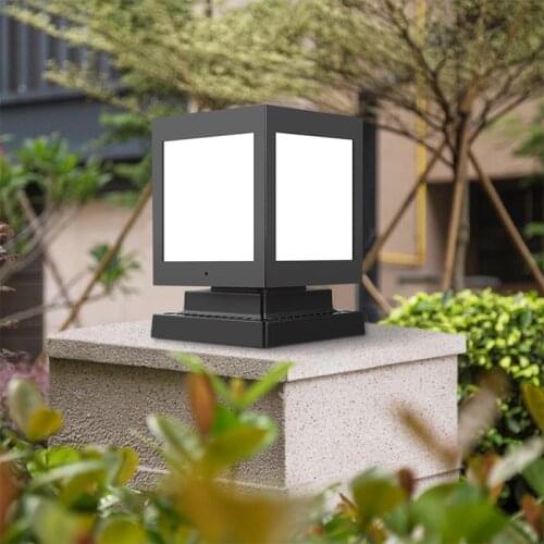 Solar Column Headlight LED Courtyard Light Outdoor Waterproof Landscape Lamp Garden Decoration Street Light Villa Wall Lights