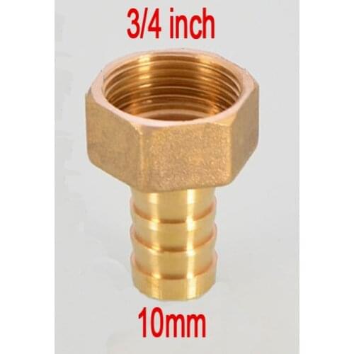 New 10mm Hose Barb to 3/4" inch Female BSP Thread DN20 Brass Barbed Fitting 25mm gas CORRUGATED Coupler Connector coupling
