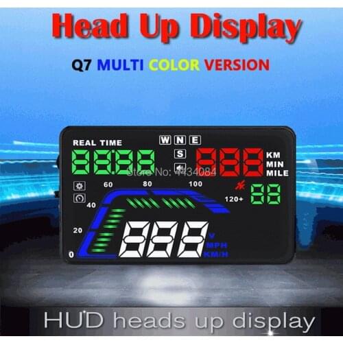 Ouchuangbo Q7 auto HUD head up HD display OBD2 GPS Speedometers Overspeed Warning Windshield Projector