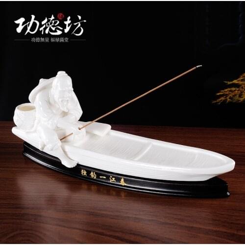 Gift incense Dehua white ceramic incense burners, incense and gifts incense culture promotion