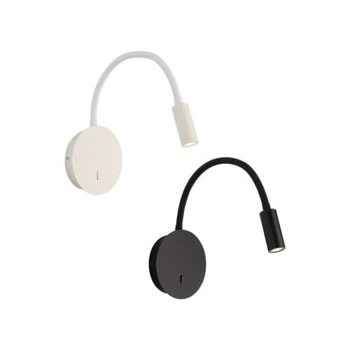 Bedside 3W Led Gooseneck Reading Lamp Wall Mount