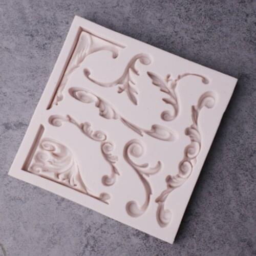 Retro Hollow Lace Silicone Mold Fondant Cake Decoration Mold Sugarcraft Chocolate Baking Tool Kitchenware For Cake Gumpaste Form