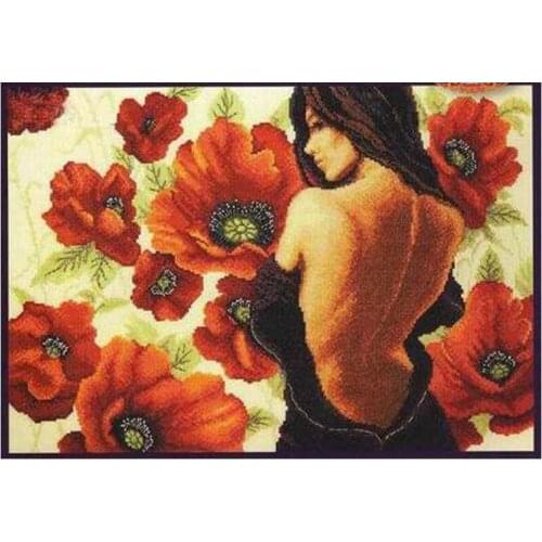 Poppy beauty patterns Counted Cross Stitch 11CT 14CT DIY Chinese Cross Stitch Kits Embroidery Needlework Sets home decor