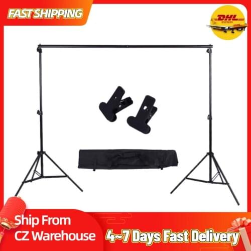 Andoer Background Stand Support System Photography Studio Background Holder Adjustable Backdrop Crossbar with two Clamps