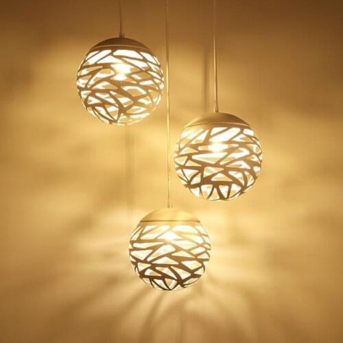 Hollow balls LED pendant light living room bedroom shop bar kitchen island lighting Art decor nordic pendant light fixtures