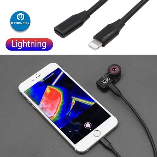 1M Male To Female Extension Cable for Seek Compact PRO / FLIR ONE PRO Thermal Camera Android/Type-C/Lighting Extender Cable