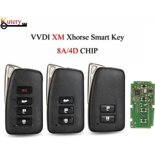 Kutery VVDI XM Xhorse Smart Car Key English Version Universal Remote Control For Lexus NX GS RX IS ES GX LX Camry 8A/4D Chip