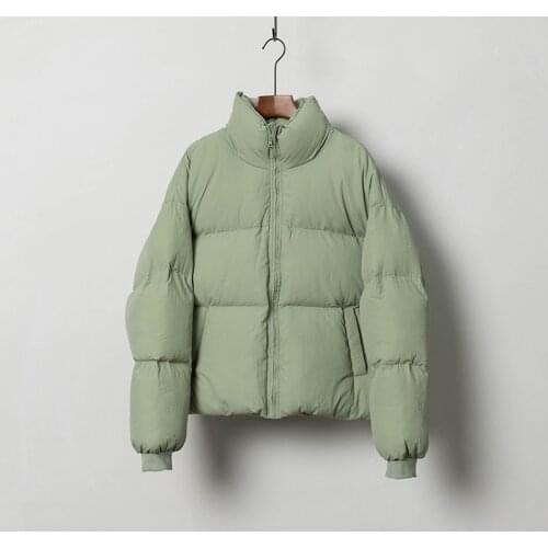 Women Solid Khaki Oversize Parkas Thick 2021 Winter Zipper Pockets Female Warm Elegant Coat Jacket 6A120