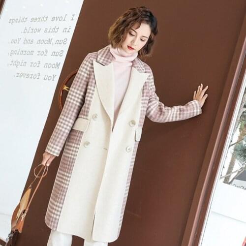 Wool Coat Women Spring Autumn Ladies Coats and Jackets Double Sided Long Jacket Korean Abrigos Mujer Invierno 2020 9136 YY517