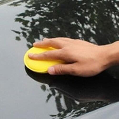 12pcs/Set Car Waxing Polish Sponge Soft Waxing Yellow Sponge Pad Polishing Towel Brush Car Paint Care Cleaning Accessories