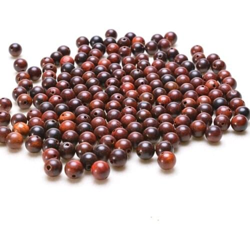 MOFRGO 200 pcs Natural Wood 8MM Beads for Jewelry Making Balance DIY Charm Yoga Prayer Bracelet Necklace Mala Accessories