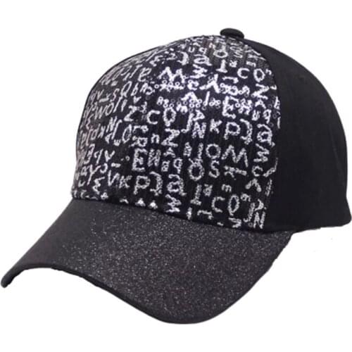 2020 Korean new fashion female spring summer embroidery sequins baseball cap outdoor travel casual wild cap shade snapback hat
