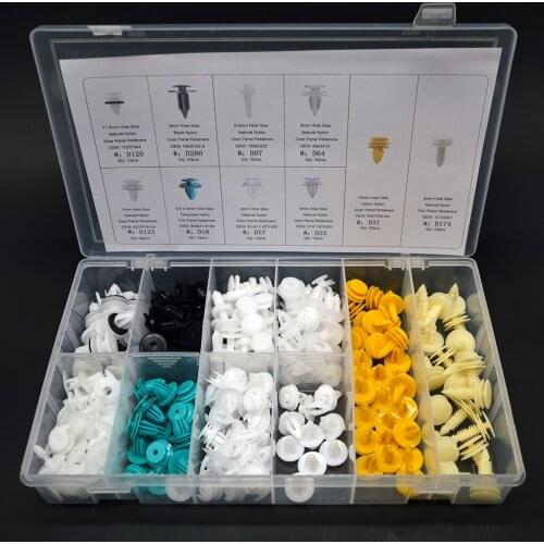 210 Pieces Car Door Panel Push Pin Rivet Moulding Trim Fastener Clips