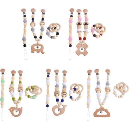 3Pcs/Set Baby Stroller Hanging Clip Pendant Mobile Rattle Dummy Pacifier Chain F3ME