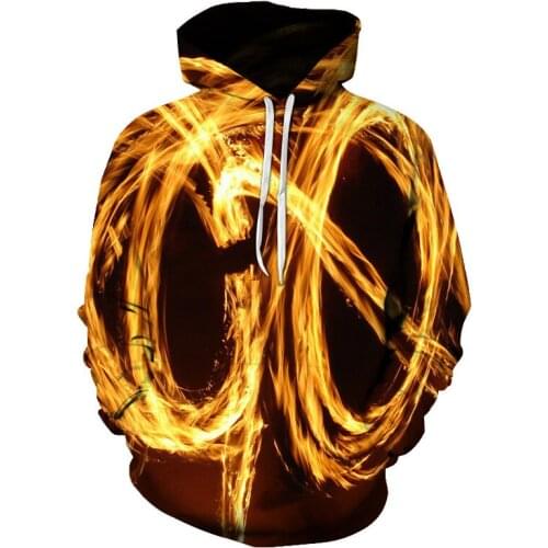 Hot Flame Starry Sky Sweatshirt 3D Print Hoodie Boys Girls Hooded Sweatshirt Teenager Women Men Tracksuit Cool Tops off Coat